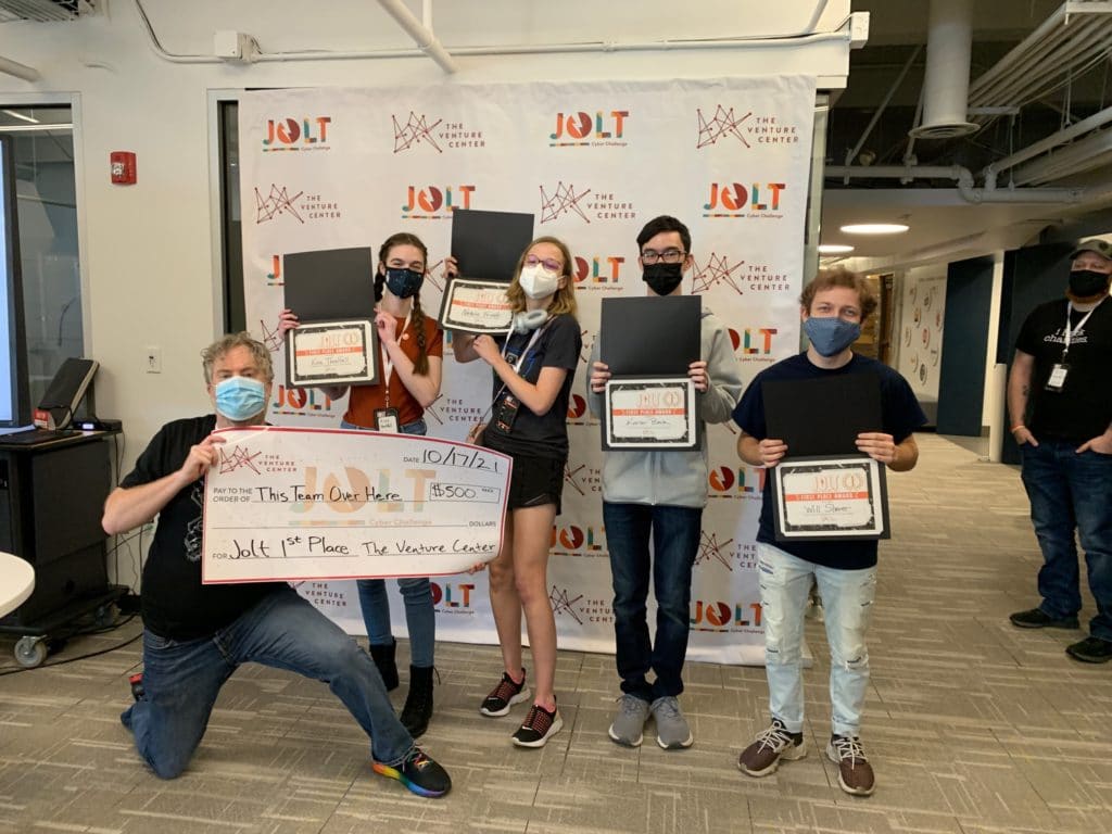 Students Crack the Game Masters’ Cybersecurity Codes  at The Venture Center’s 2021 JOLT Cyber Challenge