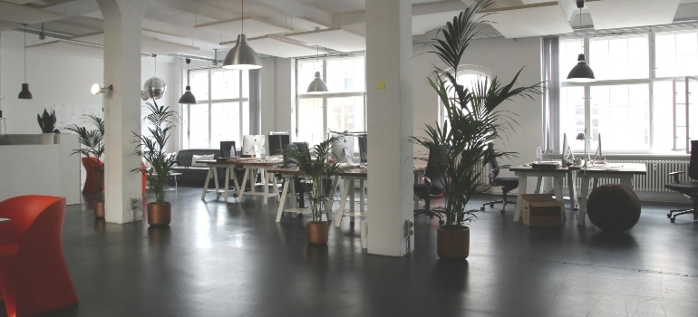 A modern office.